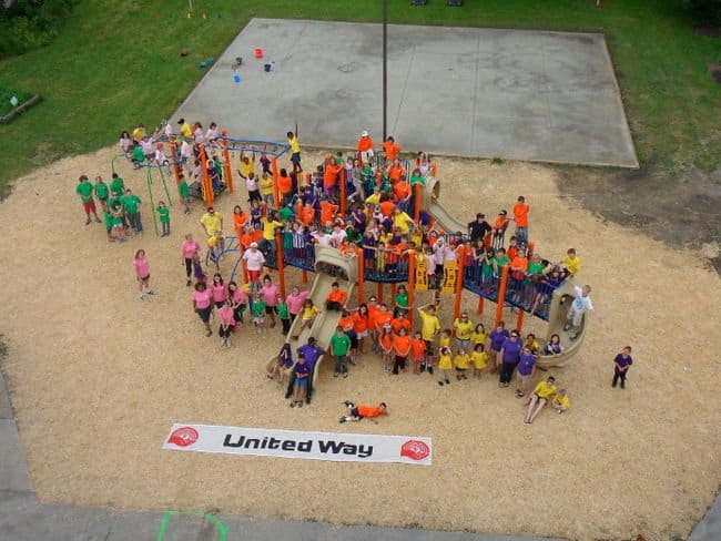 Image: A photo of children on the playground at the Boys & Girls Club.